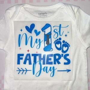 You pick size- made to order baby onesie my first fathers Day